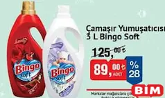 BİNGO SOFT ÇAMAŞIR YUMUŞATICISI 3 L